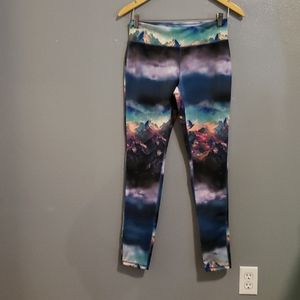 Mountain scene leggings